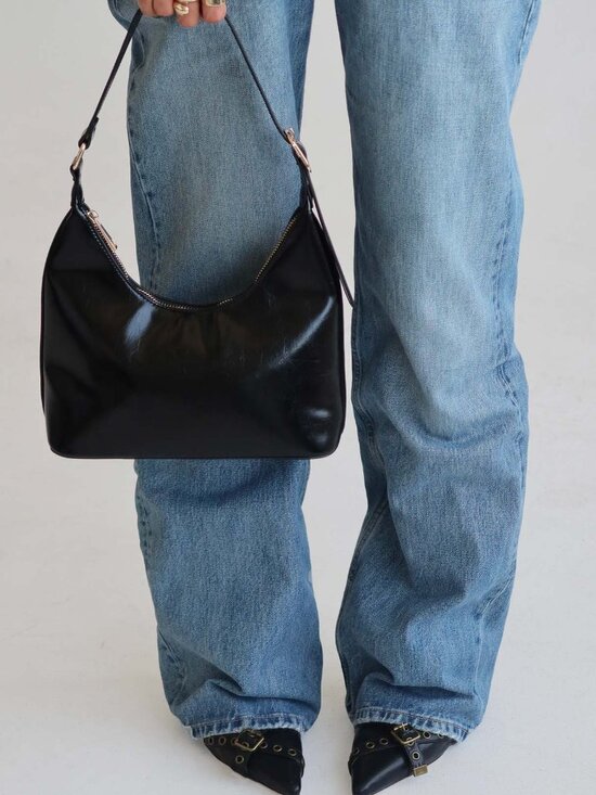 Princess Polly Handbags - Princess Polly Glazier Black Faux Leather Shoulder Bag